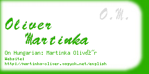 oliver martinka business card